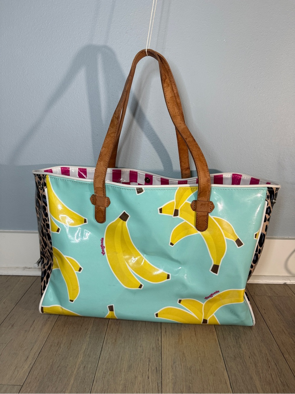 Consuela Jumbo Bag Banana Leopard Print Fully Lined Oversized Tote - Picture 8 of 14
